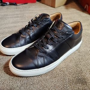 Greats Royale Made in Italy Black Full Grain Leather Sneakers